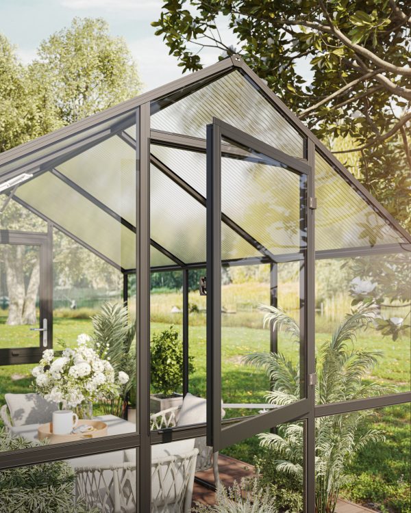 Ortasia III greenhouse, anthracite-grey - Image 8