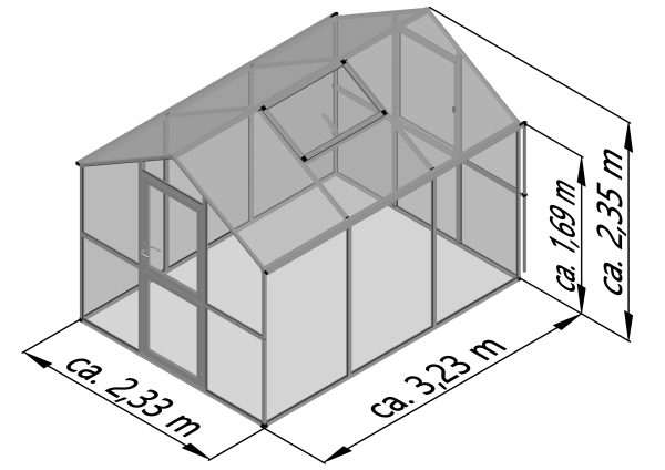 Gewächshaus Aptasia III, anthrazit-grau – Bild 11