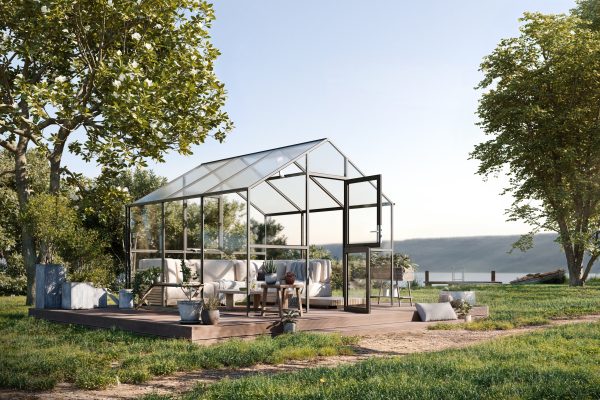 Ortasia III greenhouse, anthracite-grey