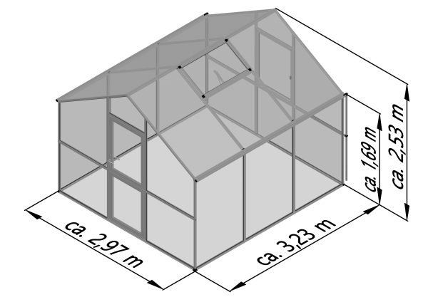 Ortasia III greenhouse, anthracite-grey - Image 11