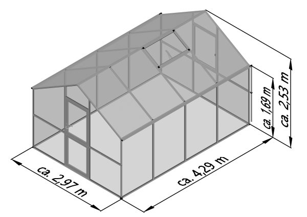 Gewächshaus Ortasia IV, anthrazit-grau – Bild 11